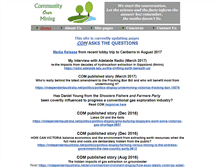 Tablet Screenshot of communityovermining.org